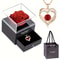 Luxury Red Pendant Necklace For Girlfriend With Rose Flower Gift Box I Love You Jewelry Trendy Wedd 6