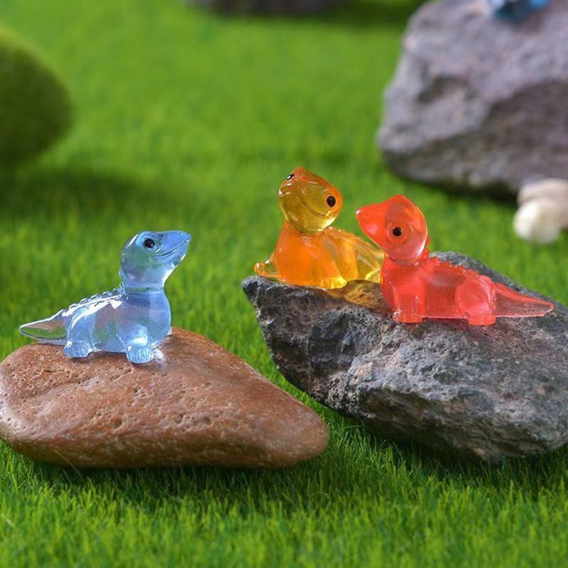 Miniature Lizards Glow At Dark Lizard Vivarium DIY Accessories Fairy Garden Decoration Animal Figur 2