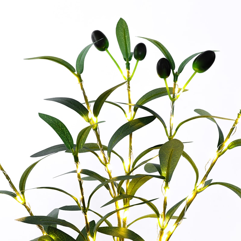 DIY Handcrafted Olive Branch LED Light Artificial Plant Night Light For Home Office Desk Counter De 3
