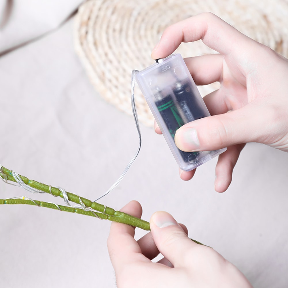 DIY Handcrafted Olive Branch LED Light Artificial Plant Night Light For Home Office Desk Counter De 4