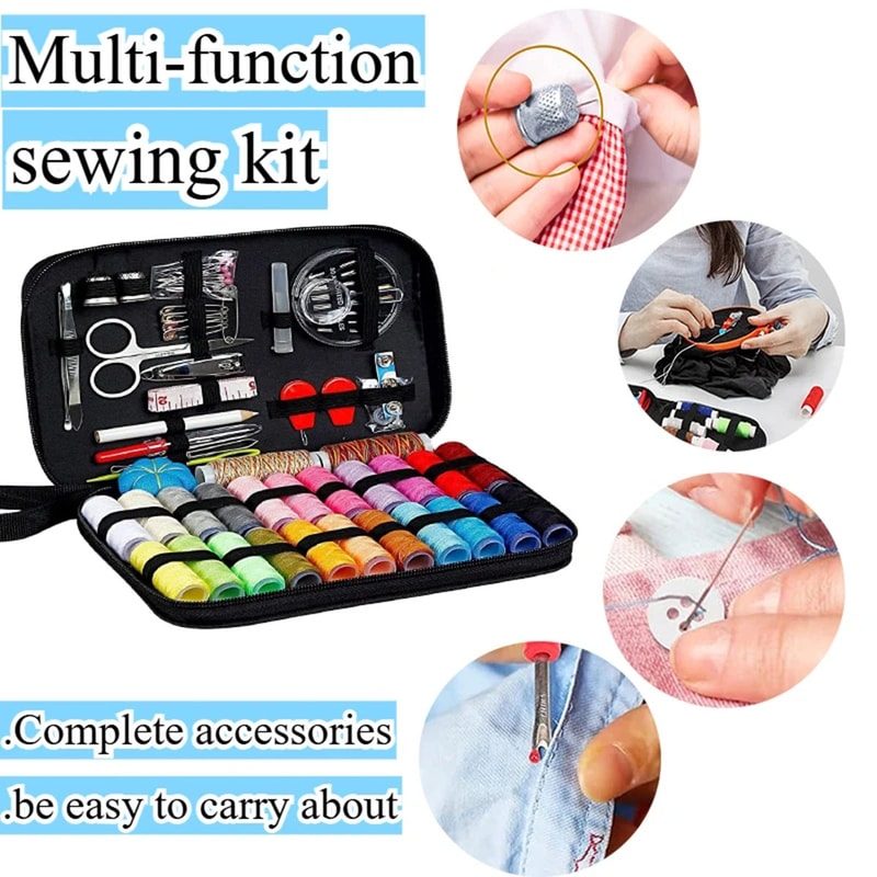 DIY Sewing Kits Multi-function Sewing Box Set for Hand Quilting Stitching Embroidery Thread Sewing Accessories