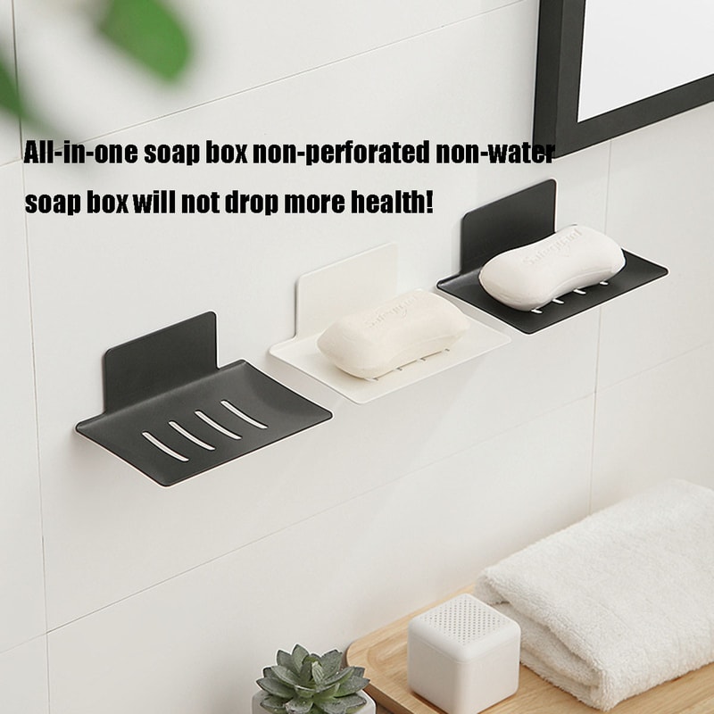 Bathroom Soap Dish Wall Mounted Aluminum Alloy Soap Holder With Drain Water Soap Box Bathroom Acces 1