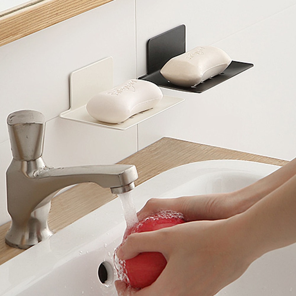 Bathroom Soap Dish Wall Mounted Aluminum Alloy Soap Holder With Drain Water Soap Box Bathroom Acces 2