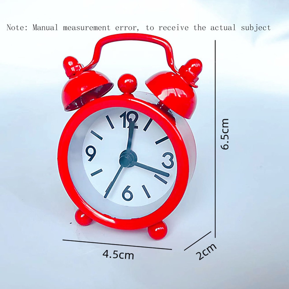 Multicolor Electronic Small Alarm Clock Creative Cute Mini Metal Table Alarm Morning Clock 2