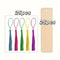 Wooden DIY Craft Bookmarks Lasercut Wooden Pendants Tassel Color Random Square Tags For Custom Proj 5