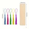 Wooden DIY Craft Bookmarks Lasercut Wooden Pendants Tassel Color Random Square Tags For Custom Proj 4