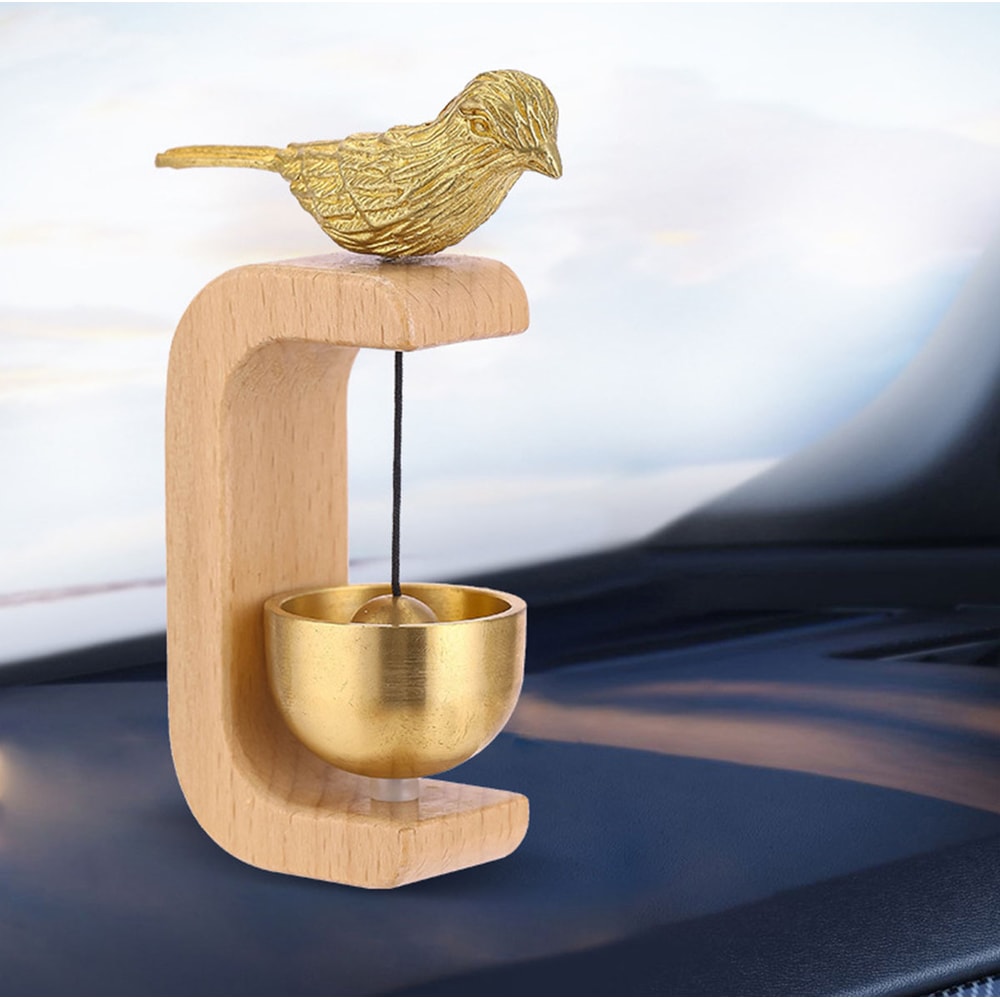 Decorative Wooden Wind Chimes Wireless Doorbell for Home Entrance Opening Hanging Wind Bell