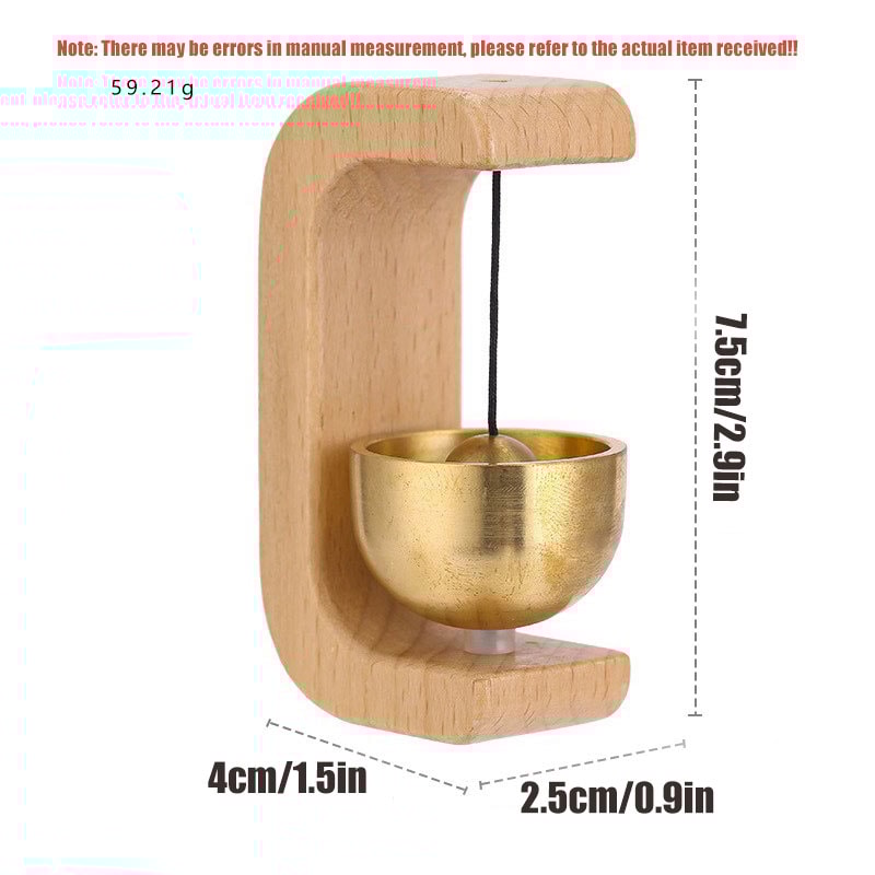 Decorative Wooden Wind Chimes Wireless Doorbell for Home Entrance Opening Hanging Wind Bell