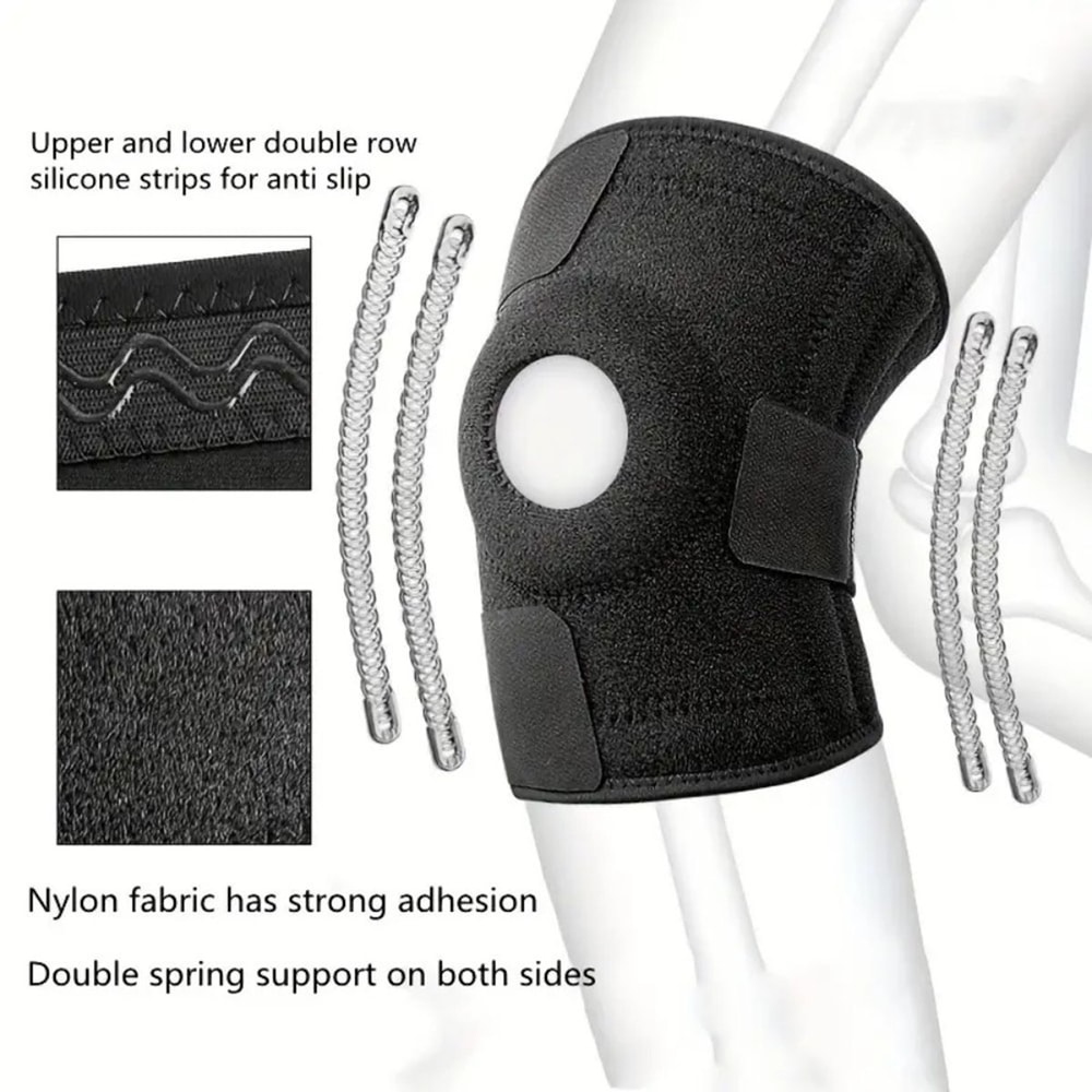 Adjustable Knee Brace With Side Stabilizers Breathable Support For Knee Pain Relief And Sport Train 2