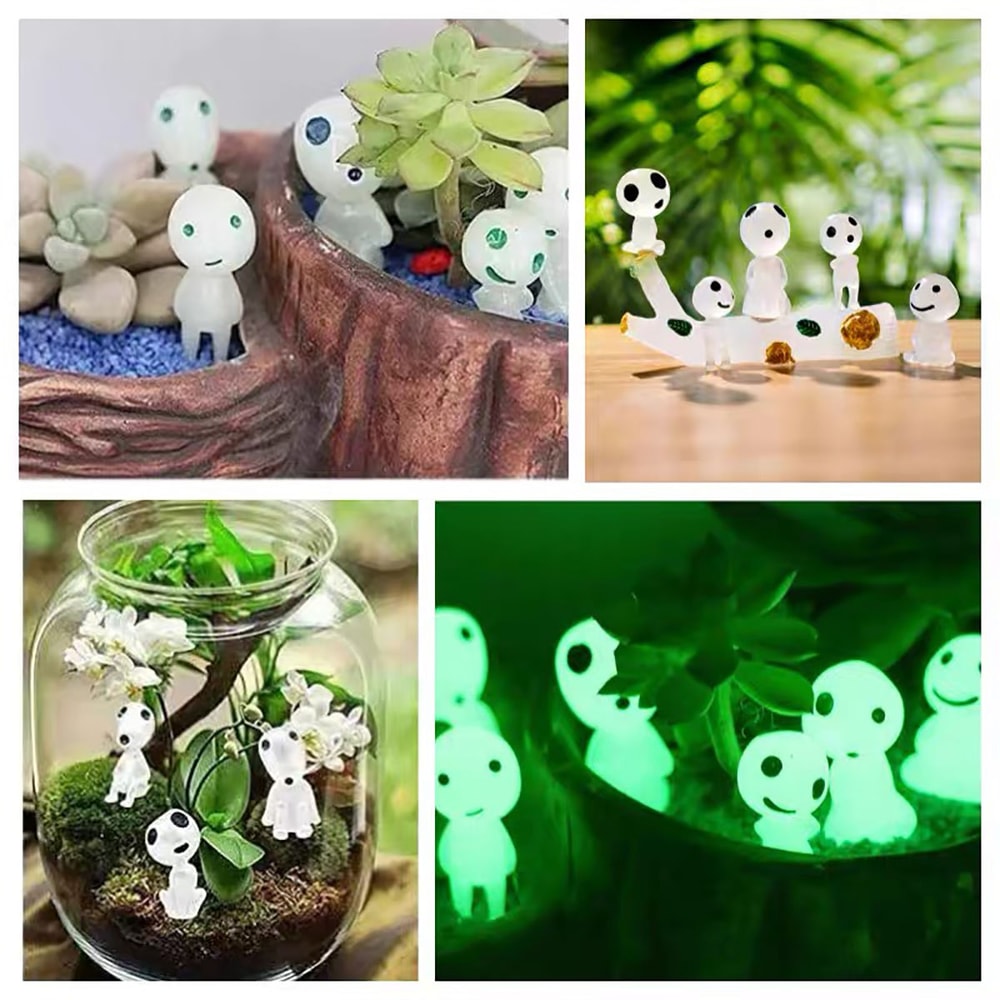 Glow In The Dark Figures Luminous Elves Mini Figures Fish Tank Decor Garden Micro Flower Potted Lan 3