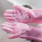 Magic Silicone Rubber Dishwashing Gloves Household Sponge Scrubber Kitchen Cleaning Tools Dish Wash 0
