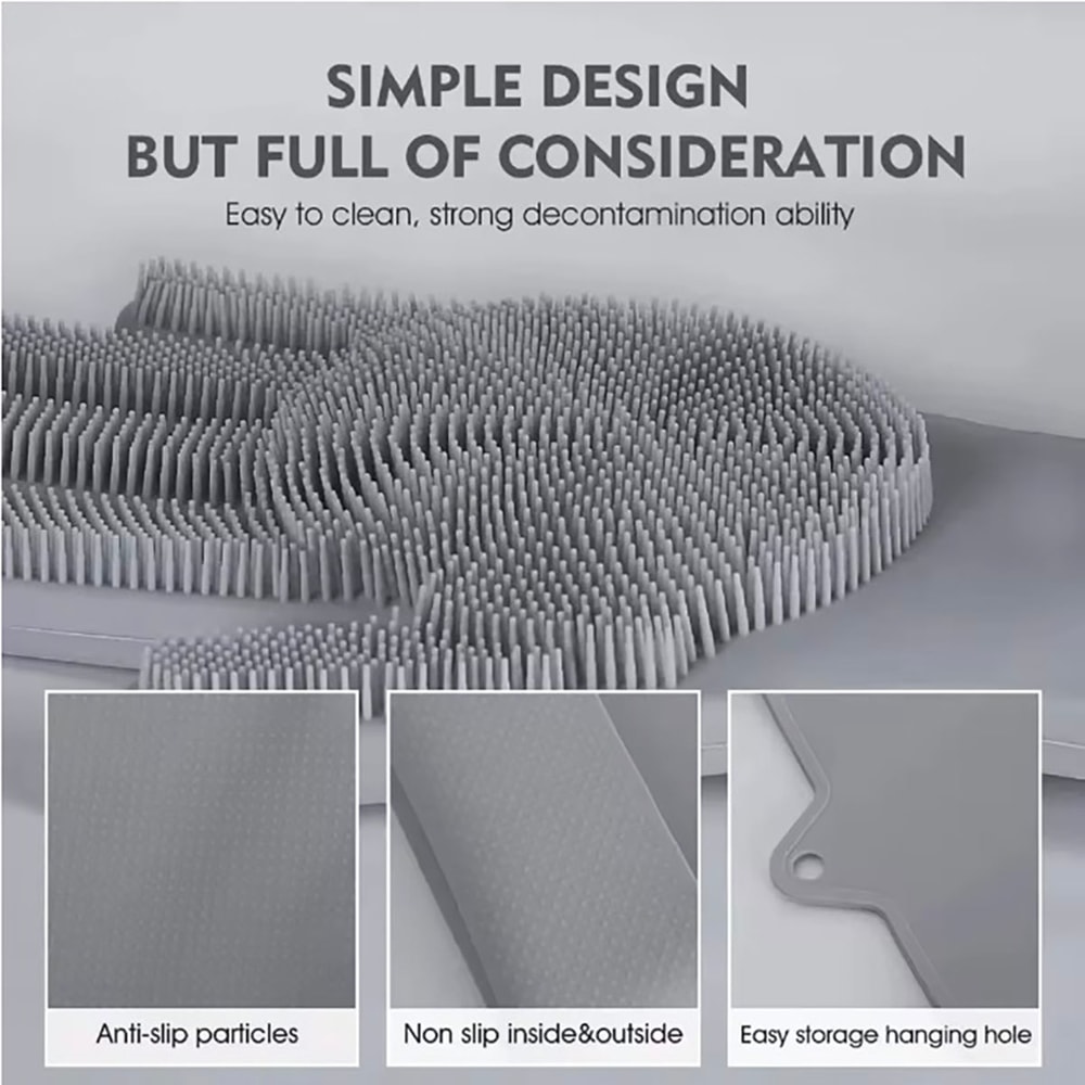 Magic Silicone Rubber Dishwashing Gloves Household Sponge Scrubber Kitchen Cleaning Tools Dish Wash 2