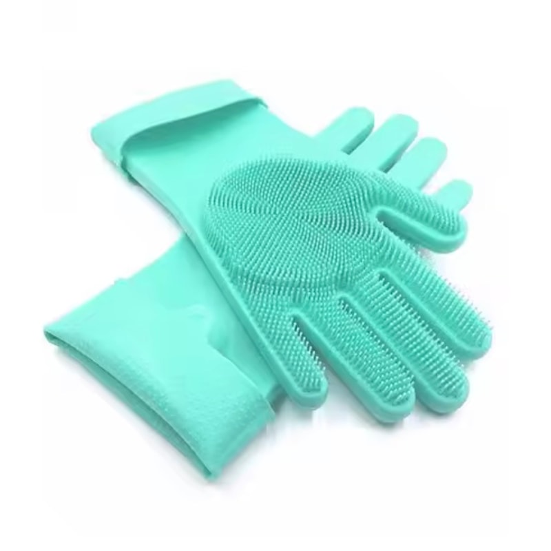 Magic Silicone Rubber Dishwashing Gloves Household Sponge Scrubber Kitchen Cleaning Tools Dish Wash 7