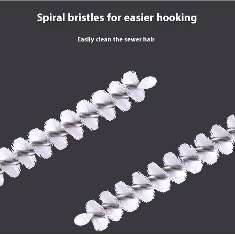 Drain Hair Cleaner Pipe Sink Unblocker Tool Refrigerator Foreign Matter Cleaning Brush For Pipe Unc 2