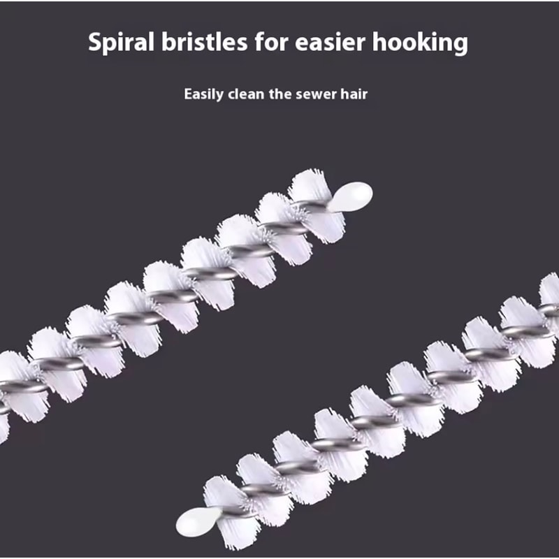 Drain Hair Cleaner Pipe Sink Unblocker Tool Refrigerator Foreign Matter Cleaning Brush For Pipe Unc 2