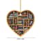 Heart Shaped Bookshelf Pendant Christmas Tree Decoration Wooden Ornament For Book Lovers Holiday Gi 4