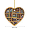 Heart Shaped Bookshelf Pendant Christmas Tree Decoration Wooden Ornament For Book Lovers Holiday Gi 4