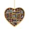 Heart Shaped Bookshelf Pendant Christmas Tree Decoration Wooden Ornament For Book Lovers Holiday Gi 5