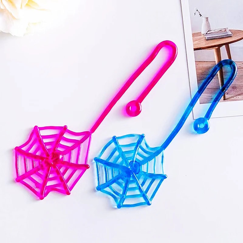 Mini Sticky Spider Web Toy Gift For Kids Birthday Party Pinata Filler Halloween Carnival Supplies 4