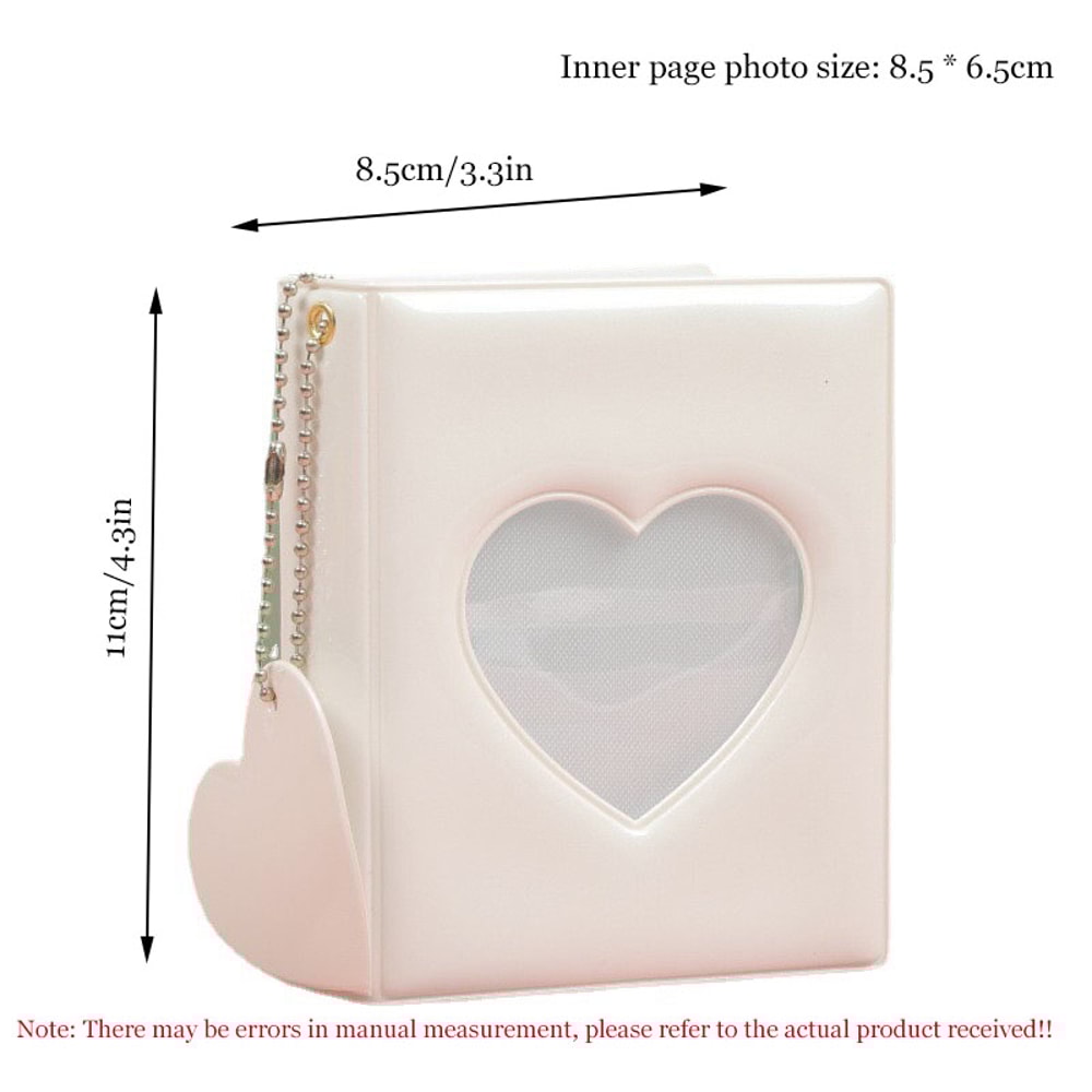 Heart Love Hollow Photocard Holder Album Pockets Mini Card Binder for Idol Pictures Storage Case