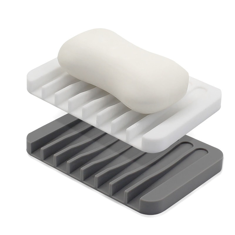Durable Silicone Soap Holder Tray Soap Box Storage Plate For Bathroom Sink Draining Sponge Shower A 3