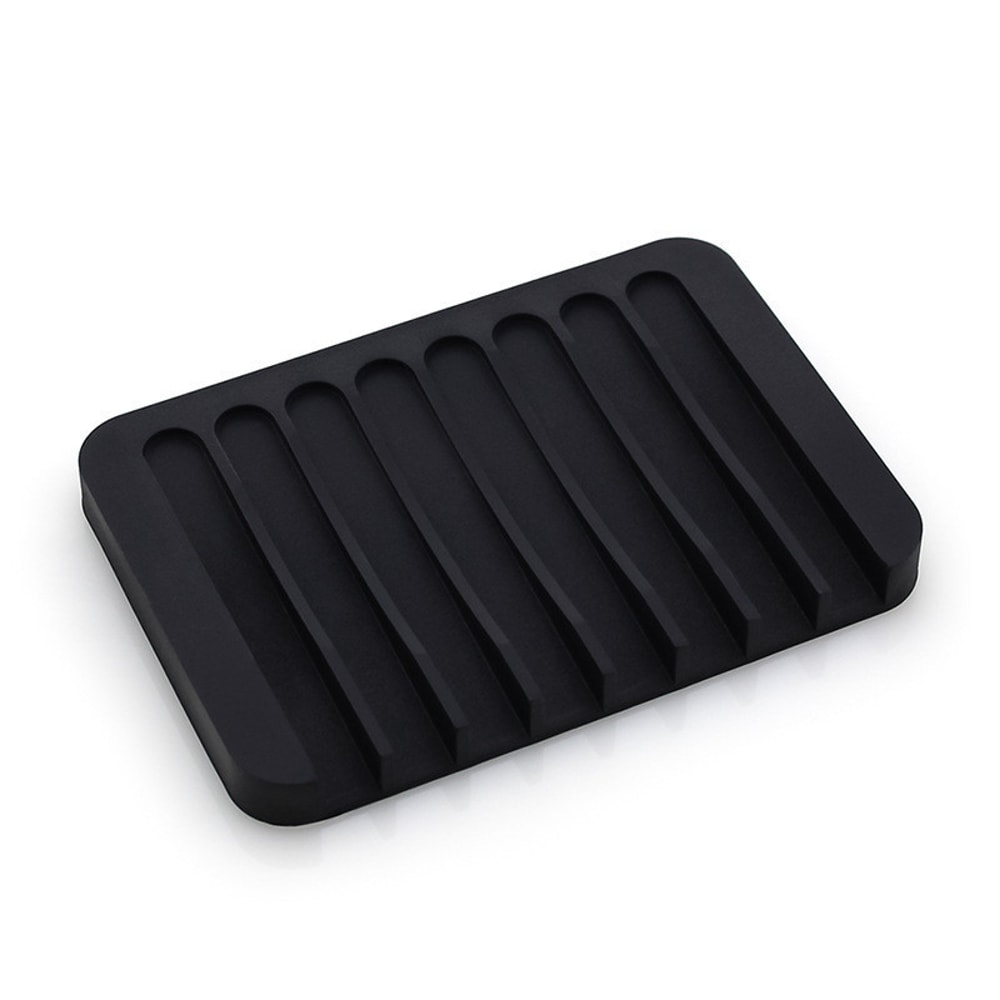 Durable Silicone Soap Holder Tray Soap Box Storage Plate For Bathroom Sink Draining Sponge Shower A 6