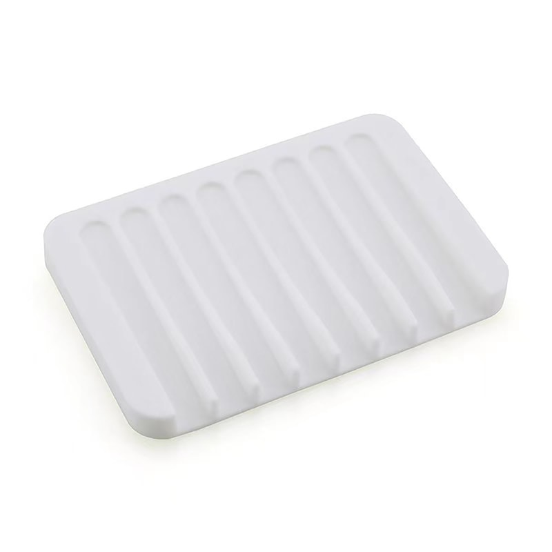 Durable Silicone Soap Holder Tray Soap Box Storage Plate For Bathroom Sink Draining Sponge Shower A 7