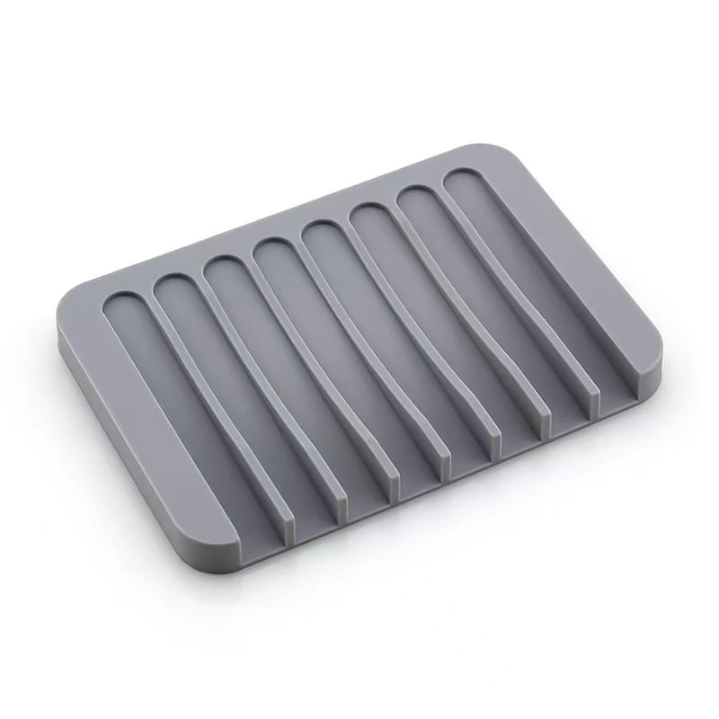 Durable Silicone Soap Holder Tray Soap Box Storage Plate For Bathroom Sink Draining Sponge Shower A 5