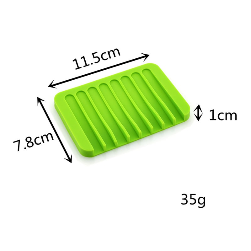 Durable Silicone Soap Holder Tray Soap Box Storage Plate For Bathroom Sink Draining Sponge Shower A 4