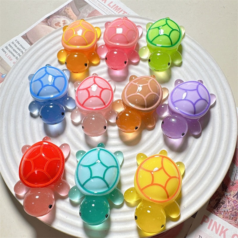 Luminous Mini Turtle Garden Home Decoration Glowing 3D Animals Micro Landscape Ornament 1