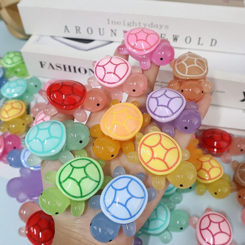 Luminous Mini Turtle Garden Home Decoration Glowing 3D Animals Micro Landscape Ornament 4