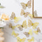 Gold Butterfly Decorations For 3D Butterfly Wall Decor 4 Styles 3 Sizes For Party Room Cake Decor 3
