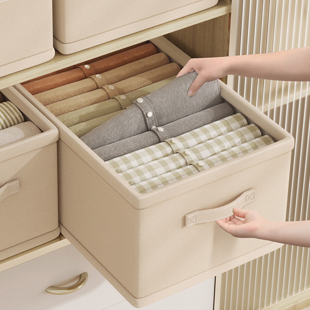 Trousers Clothes Organizer Storage Box Underwear Bra Socks Wardrobe Compartment Box For Jeans 0