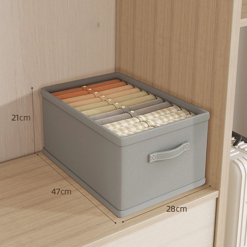 Trousers Clothes Organizer Storage Box Underwear Bra Socks Wardrobe Compartment Box For Jeans 11