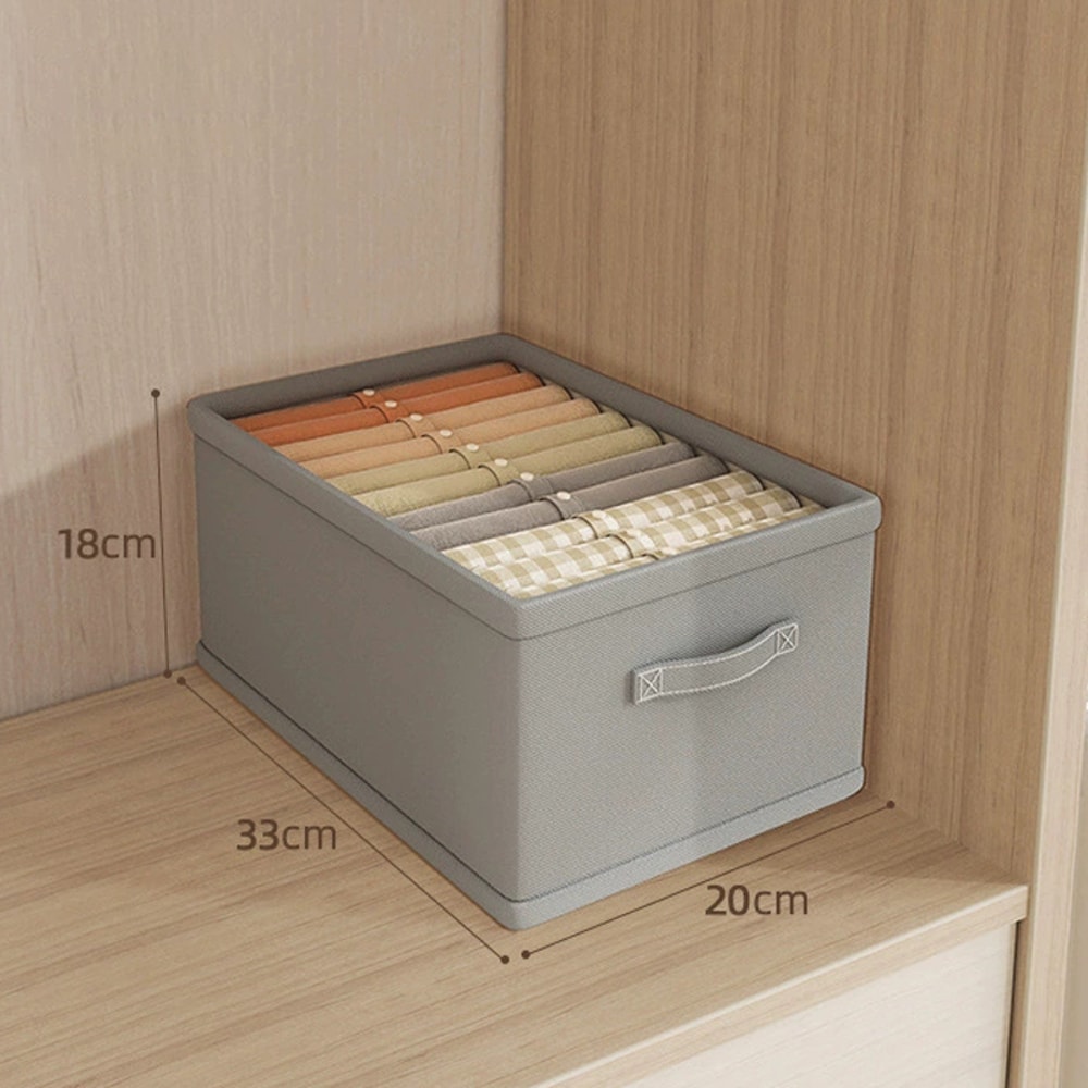Trousers Clothes Organizer Storage Box Underwear Bra Socks Wardrobe Compartment Box For Jeans 7