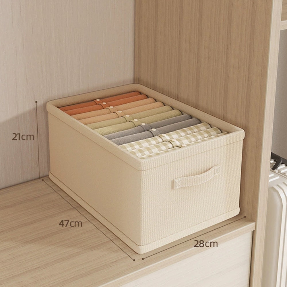 Trousers Clothes Organizer Storage Box Underwear Bra Socks Wardrobe Compartment Box For Jeans 10