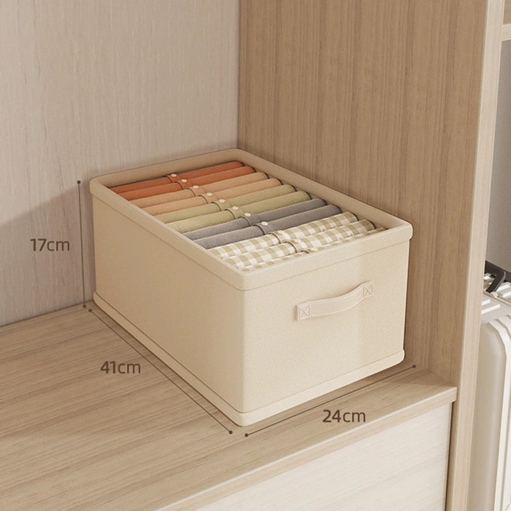 Trousers Clothes Organizer Storage Box Underwear Bra Socks Wardrobe Compartment Box For Jeans 8