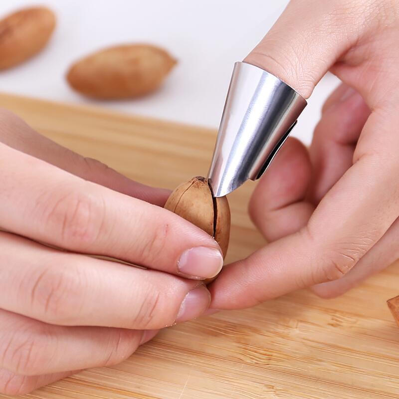 Stainless Steel Finger Protector For Vegetable Cutting Hand Guard Tool Kitchen Safety 3