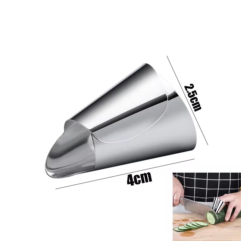 Stainless Steel Finger Protector For Vegetable Cutting Hand Guard Tool Kitchen Safety 6
