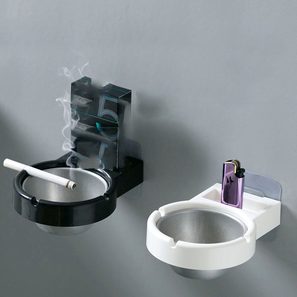 Stylish Wallmounted Stainless Steel Ashtray For Home Or Office Use 0