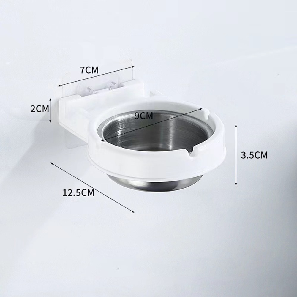 Stylish Wallmounted Stainless Steel Ashtray For Home Or Office Use 4