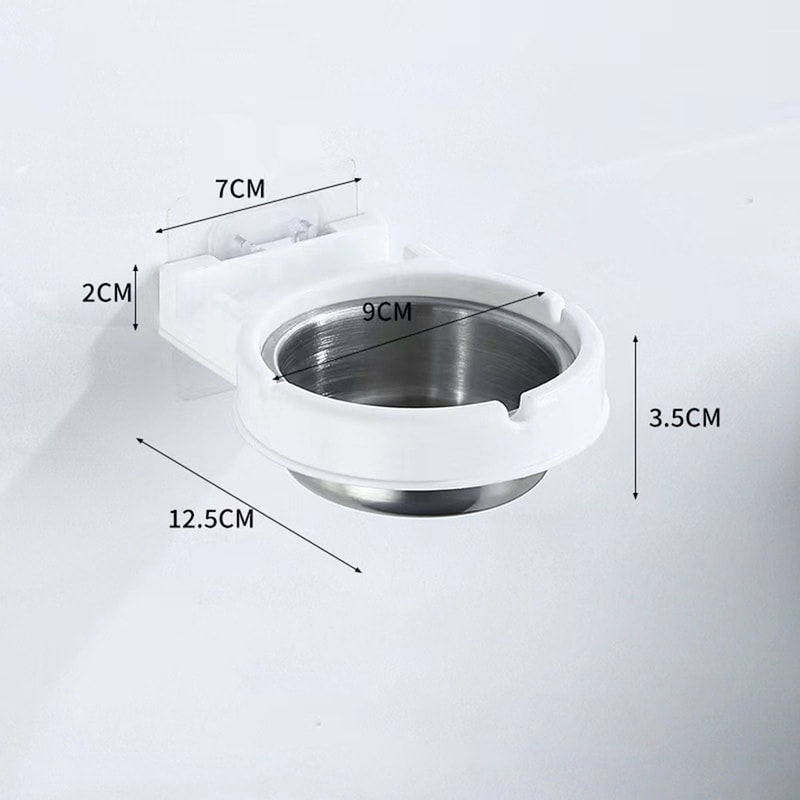 Stylish Wallmounted Stainless Steel Ashtray For Home Or Office Use 4