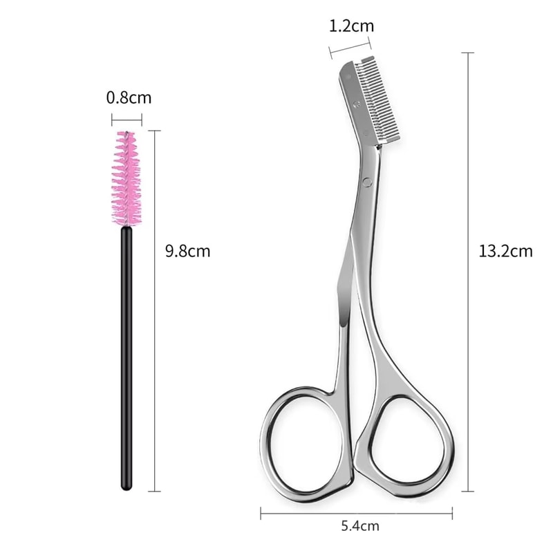 High Quality Makeup Scissors For Eyebrow Trimming With Eyebrow Comb Hair Remover Tool 5