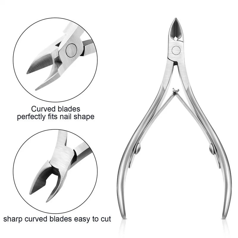Cuticle Cutter Nail Nippers Professional Scissors Pedicure Tong Dead Skin Remover Nail Care Tool 1