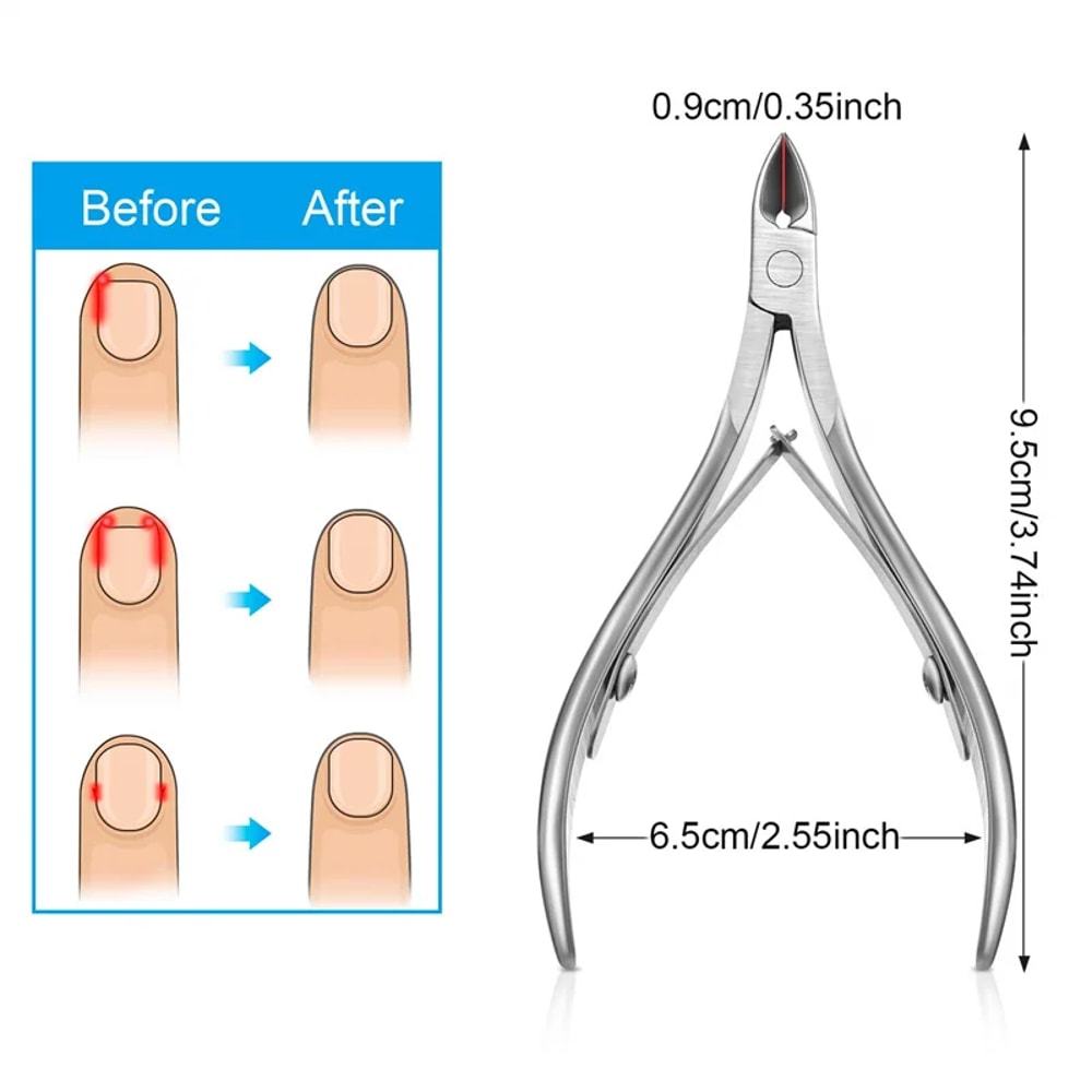 Cuticle Cutter Nail Nippers Professional Scissors Pedicure Tong Dead Skin Remover Nail Care Tool 4