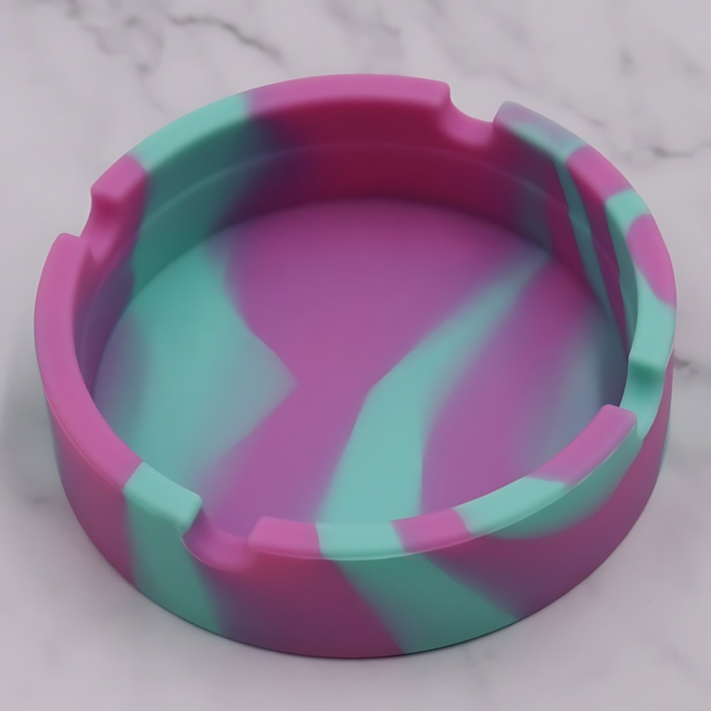 Unbreakable Silicone Ashtray Marble Pattern Portable And Dishwasher Safe Gift Idea 0
