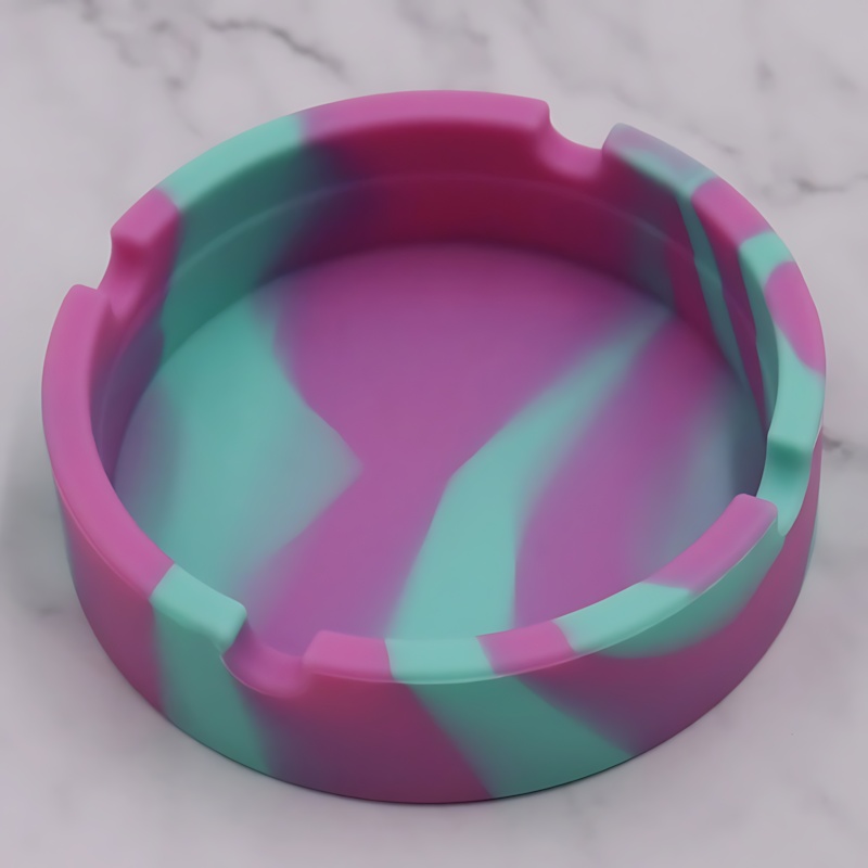 Unbreakable Silicone Ashtray Marble Pattern Portable And Dishwasher Safe Gift Idea 0