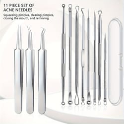 stainless steel blackhead kit pimple popper extraction tools professional set for all skin types