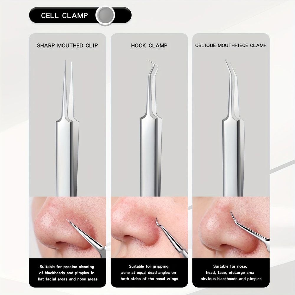 Stainless Steel Blackhead Kit Pimple Popper Extraction Tools Professional Set For All Skin Types 1