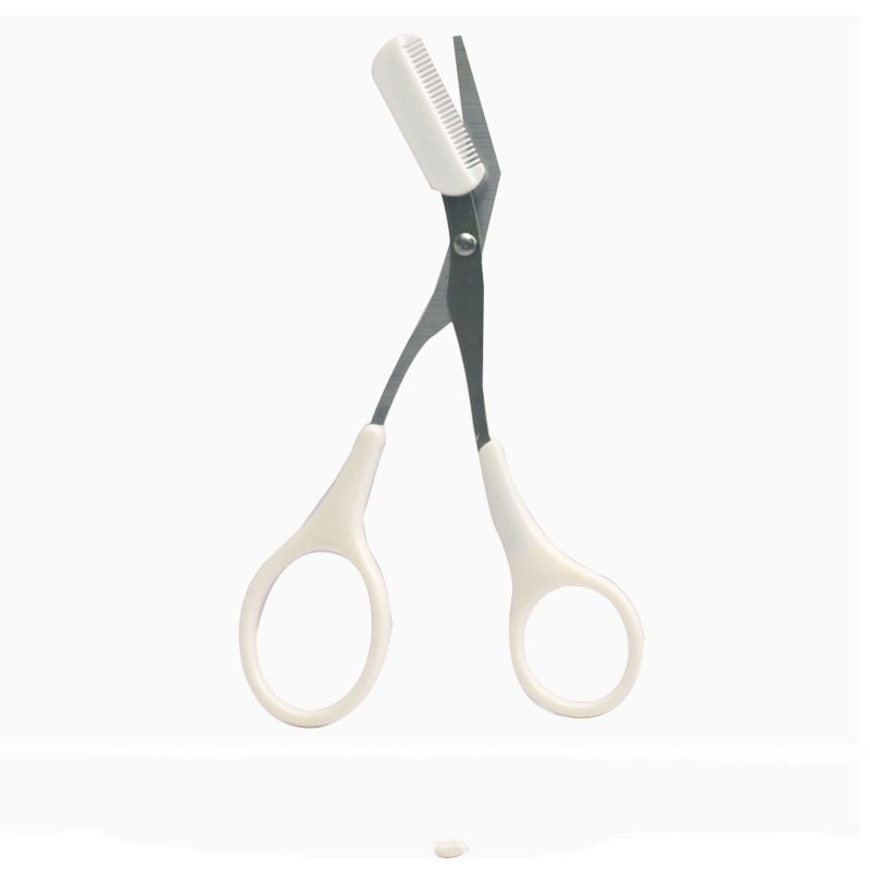 Stainless Steel Eyebrow Trimmer Makeup Tools Scissors With Comb For Shaping And Eyebrow Hair Remova 7